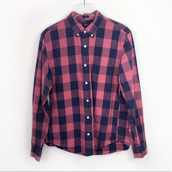 J. Crew Factory Slim Shirt Oversized Gigham Plaid - Picture 1 of 4